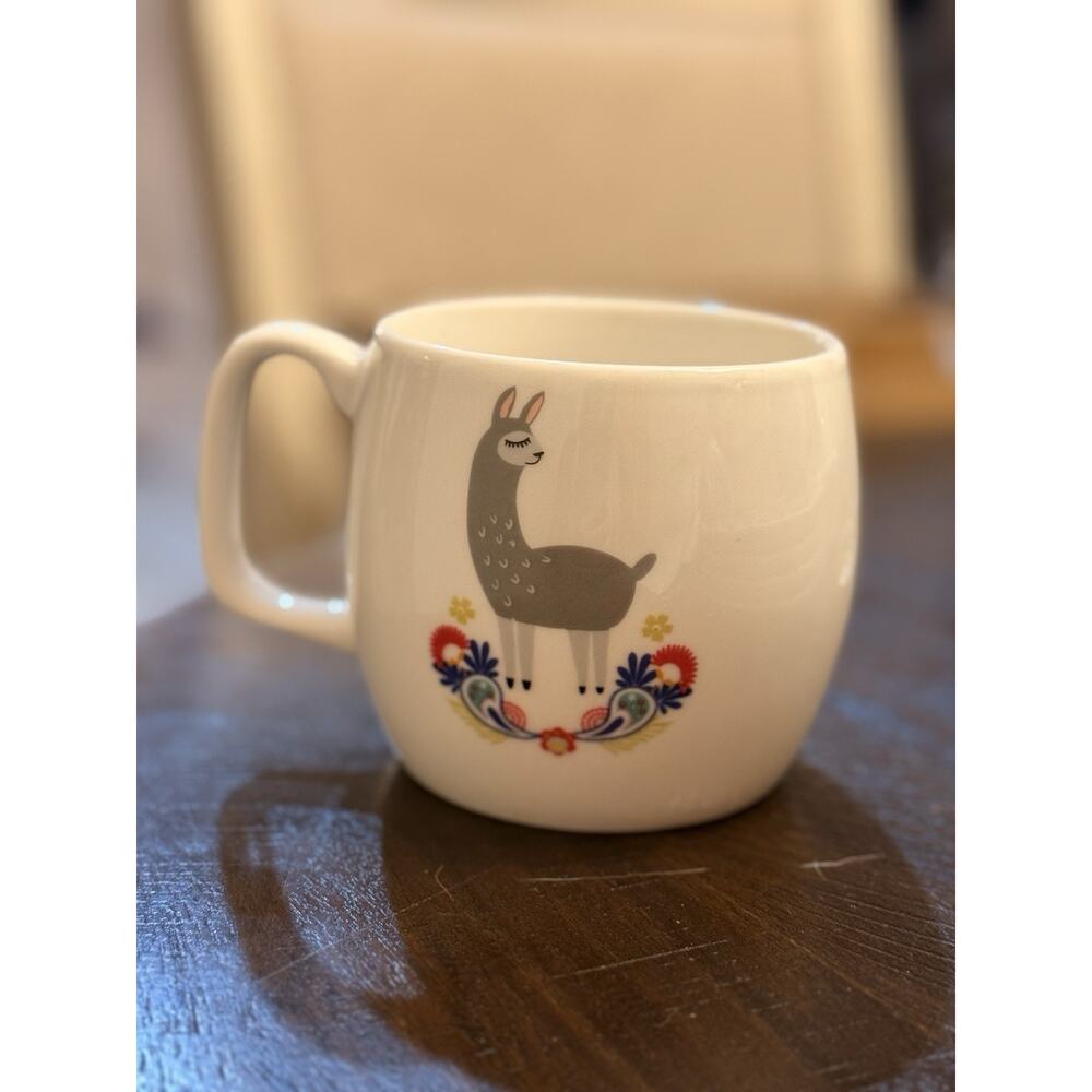 Opalhouse No Drama Llama Mug Porcelain Coffee Tea Cup Microwave Dishwasher Safe